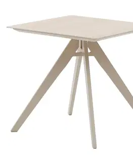 Stolčeky Hliníkový stolík SORELLA 75x75 cm (ivory)