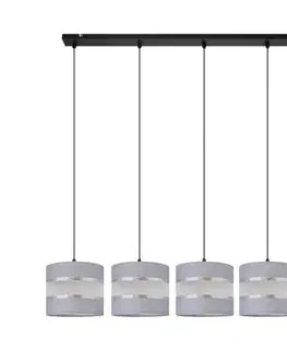 Svietidlá  Luster na lanku HELEN 5xE27/15W/230V šedá/čierna W-L 0801/5 BK-B +GR+SL+MAT
