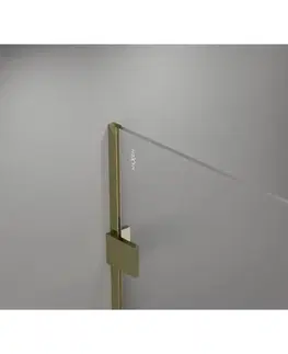 Sprchové dvere MEXEN/S - Lunar Sprchová zástena WALK-IN pravá 90 x 200, transparent 8 mm, zlato 830-090-000-50-00-P