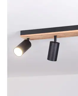 Svietidlá BRILAGI - Bodové svietidlo SELE WOOD ACOUSTIC 3xGU10/30W/230V čierna/drevo WO-OEM-25CF-B03-BK