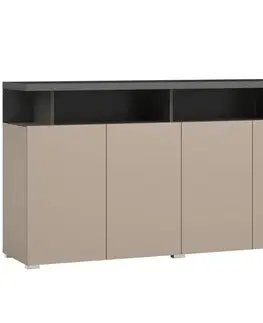 Komody do spálne Komoda Serio 4D čierna/congo 43
