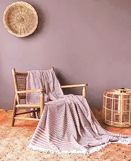 Deky Tkaná bavlnená deka exclusive Lara Hnedá 150x200cm TiaHome