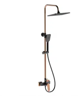 Sprchové sety - povrchová montáž Sprchový systém Royal Black Rose Gold