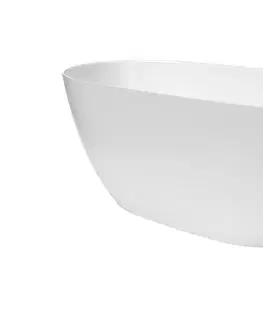 Vane Voľne stojaca vaňa SAT Aulis 160x74 cm liaty mramor ľavá aj pravá SATAU1600 SATAU1600