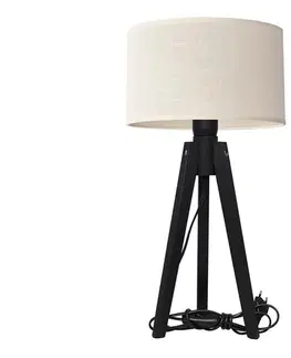 Lampy  Stolná lampa ALBA 1xE27/15W/230V krémová/borovica B-D W+BK+2515 EC