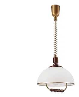 Svietidlá  Sťahovací luster RAMONA 1xE27/60W/230V béžová/tmavohnedá LM-1.1/107