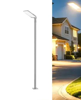 Záhradné lampy BRILAGI-LED Vonkajšia lampa so stĺpom a 3 m káblom URBANLIGHT LED/200W/230V sivá IP65 BG4773+BG3820