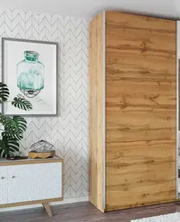 Šatníkové skrine Šatníková skriňa PIERY 225 dub wotan