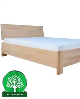 Dvojlôžkové postele Posteľ drevené  Halden Plus 160x200 prírodná jelša