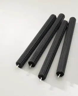 Vianočné dekorácie Sada knôtových sviečok Noir 2x25 cm
