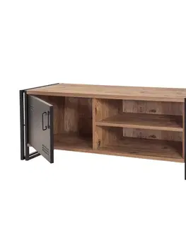 TV stolíky CHIP TV stolík na nožičkách, borovica/čierna