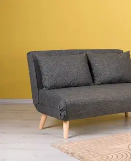 Pohovky a gauče Dvojmiestna rozkladacia pohovka Folde 2-Seater - Dark Grey