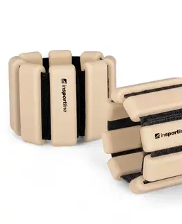 Ostatné fitness náradie Fitness závažie na členok a zápästie inSPORTline Brace 2x0,5 kg béžová