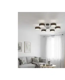 Svietidlá EMIBIG Prisadený luster MAGA 6xE14/10W/230V hnedý 1569/6