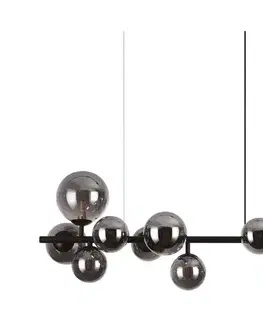 Svietidlá Ideal Lux - LED luster na lanku PERLAGE 10xG9/3W/230V 81 cm čierna/dymová 271408