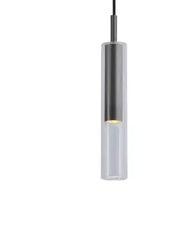 Koľajnicové svetelné systémy Moderný reflektor Gunmetal s čírym sklom pre 1-fázový koľajnicový systém - Slimline Loyce
