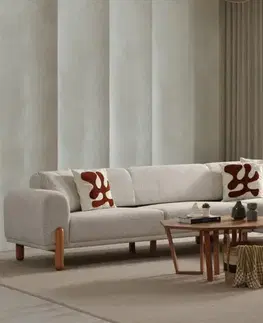 Pohovky a gauče Rohová rozkladacia pohovka Lyke Right - Cream