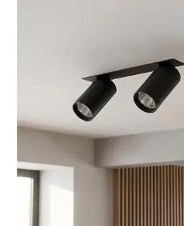 Svietidlá BRILAGI - Podhľadové svietidlo SELE 2xGU10/30W/230V čierne WO-SELE-RD05-BKL-OEM