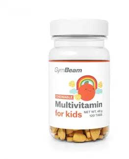 Multivitamíny GymBeam Multivitamín, tablety na cmúľanie pre deti pomaranč