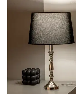 Lampy BRILAGI - Stolná lampa CERIA 1xE27/60W/230V pr. 30 cm lesklý chróm/čierna 1xEG78312+1xEG781038