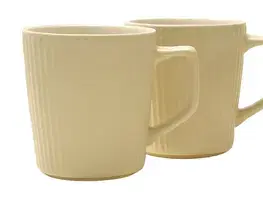 Hrnčeky, šálky, podšálky MAKRO - Hrnček keramický 2ks, 10cm rôzne farby