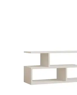 TV stolíky VALERY regálový TV stolík, biela
