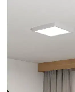 Svietidlá Eglo 901312-LED Stropné svietidlo FUEVA LED/10,5W/230V 2700/4000/6500K 22x22 cm biele 901312