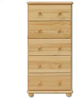 Komody do spálne Komoda z Borovice KD115 surová