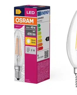 LED osvetlenie LED Žiarovka FILAMENT B40 E14/4W/230V 2700K - Osram 4058075438637