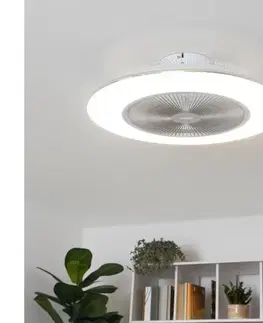 Ventilátory BRILAGI - LED Stmievateľné svietidlo s látorom AURA LED/38W/230V strieborná +DO BG78514