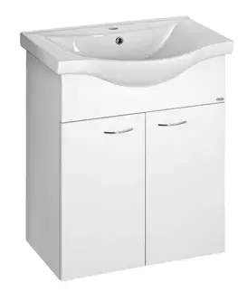Kúpeľňový nábytok AQUALINE - KERAMIA FRESH umývadlová skrinka 60,6x74x34cm, biela 50063A