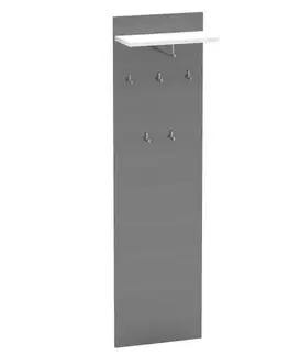 Predsieňové steny KONDELA Rioma New Typ 19 vešiakový panel grafit / biela