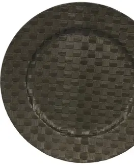 Podnosy a tácky Podložka pod tanier Black Weaving, 33 cm