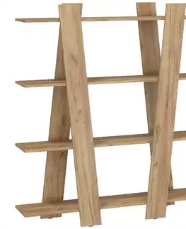 Regály Regál Via 140 Craft Zlatý