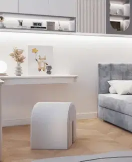 Postele ArtBed Detská posteľ COIMBRA III | sivá 90 x 200 cm Prevedenie: pravé