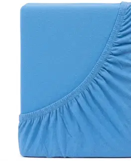 Plachty 4Home jersey prestieradlo Mako modrá, 90 x 200 cm