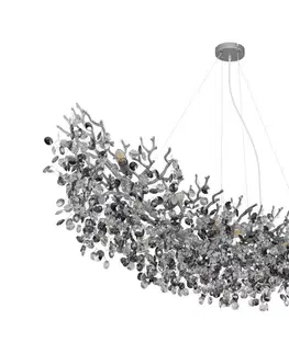 Svietidlá Globo 64138H4S - Luster na lanku QUEENA 16xE14/40W/230V strieborný 64138H4S