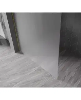 Sprchové dvere MEXEN/S - Kyoto-X Sprchová zástena WALK-IN 100 x 200, dekor 10 mm, zlato kefovaná 800-100-101-55-30-X