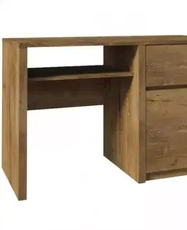 Moderné kancelárske stoly Písací stôl Montana B1 tmavý dub lefkas