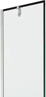 Sprchové dvere MEXEN/S - Next vaňová zástena FIX 60 x 150, čierna vzor, nikel kefovaná 895-060-000-00-70-97