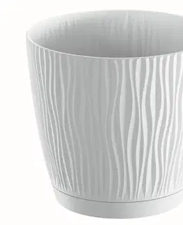 Kvetináče PROSPERPLAST - Kvetináč SANDY 28,2cm biely