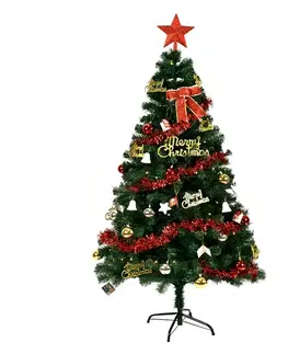 Vianočné stromčeky KONDELA Christmas Typ 10 vianočný stromček 160 cm zelená