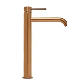 Kúpeľňové batérie Vysoká umývadlová batéria SAT Aurum bez výpuste brúsená rose gold SATBAUR285BRG SATBAUR285BRG