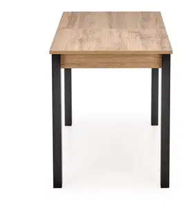 Jedálenské stoly HALMAR Gino rozkladací jedálenský stôl dub wotan / čierna