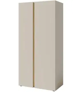 Šatníkové skrine Skriňa Luca LC3 2D béžová/dub