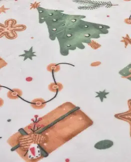 Obliečky Mikroplyšové obliečky vianočné Christmas 200x140cm+90x70cm TiaHome