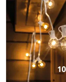 LED osvetlenie Brilagi - LED vonkajšia dekoratívna GIRLANDA 10xE12 8 m biela IP44 teplá biela WO794-1-W-OEM3