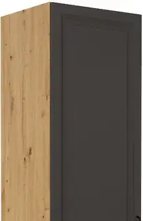 Kuchynské skrinky STELLA 60 DK vysoká skrinka, šedá/dub Artisan