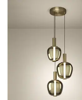 Svietidlá Eglo 390465 - stmievateľný LED luster FRUITERA LED/5W/230V+2xLED/6,5W+ 3xLED/1,6W zlatá 390465