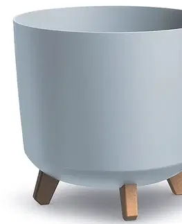 Kvetináče a truhlíky NABBI DGTL300L plastový kvetináč na nožičkách 29,8 cm svetlosivá